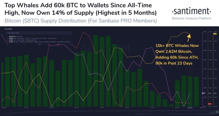 Market Research Report: Bitcoin Eyes Out $60,000 Again While ETH Clears $3,000 — New Crypto Legislation Helping? Market Research Report: Bitcoin Eyes Out $60,000 Again While ETH Clears $3,000 — New Crypto Legislation Helping? - BTC top whales